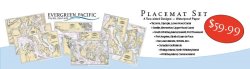Northwest Nautical Chart Placemat Set Northwest Nautical Chart Placemat Set
